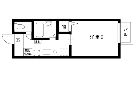 兵庫県神戸市東灘区御影本町７（アパート）の賃貸物件の間取り