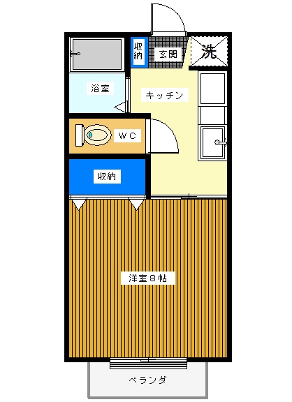 つくば市桜のアパートの間取り