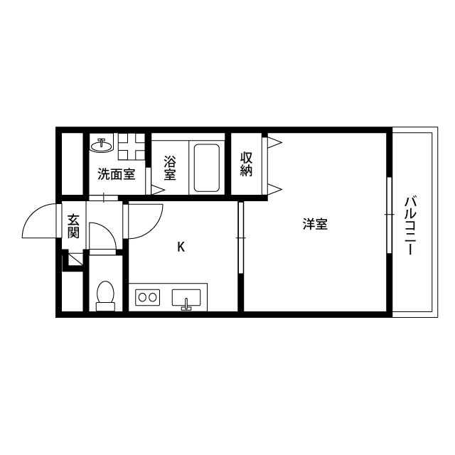 アンプルール クラージュ 瓢箪山の間取り