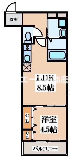 フジパレス瓢箪山の間取り