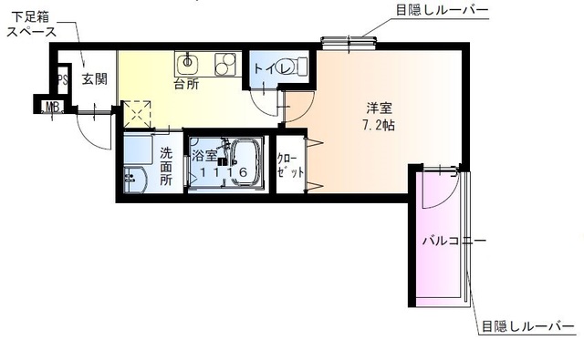 フジパレス平野郷II番館の間取り