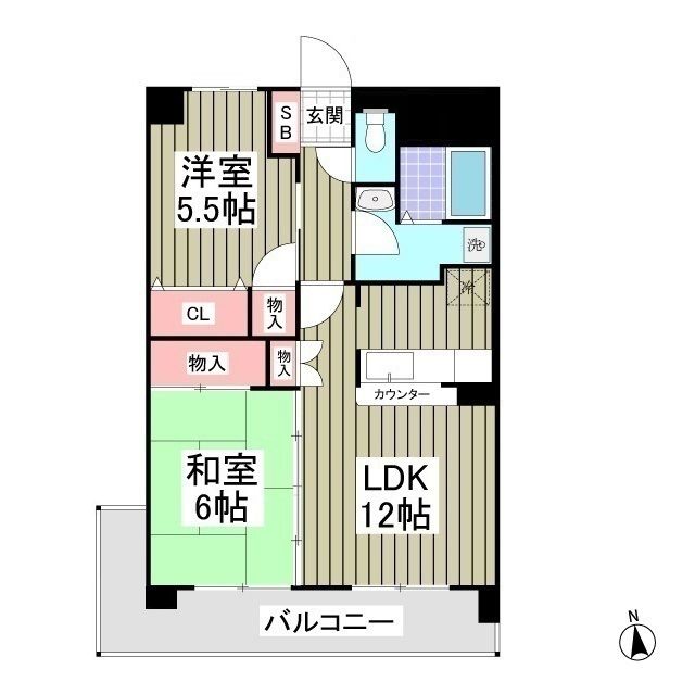 あきる野市秋川のマンションの間取り