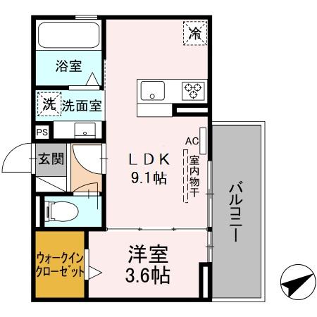 トレンタ　氷室の間取り