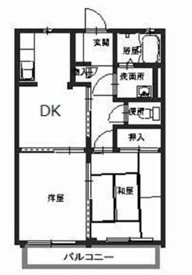 泉大津市豊中町のアパートの間取り