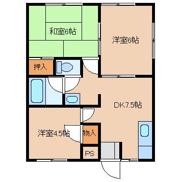 サンライズ小郡C棟の間取り