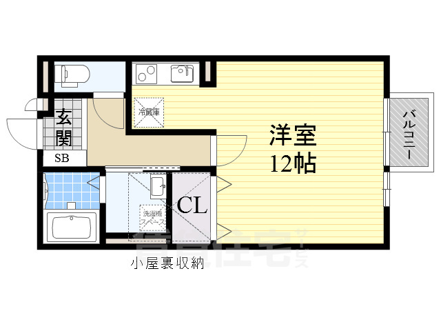 高槻市芝生町のアパートの間取り