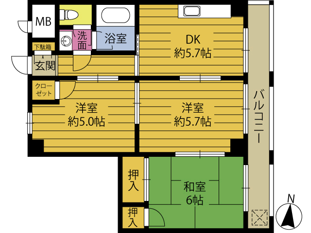 エクセレント高城の間取り