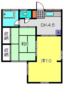 寺田ハイツ１号棟の間取り