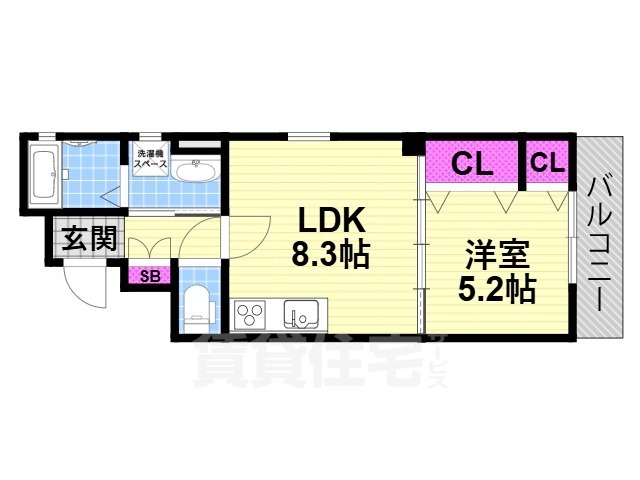 クリエオーレ津の辺町1の間取り