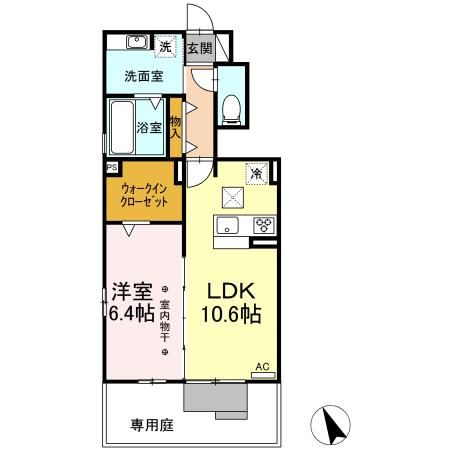 【江南市高屋町中屋舗のアパートの間取り】