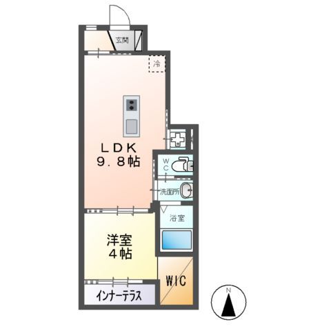 鹿嶋市大字平井のアパートの間取り