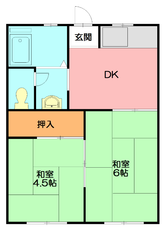 藤沢市辻堂元町のアパートの間取り