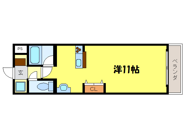 大津市平津のマンションの間取り