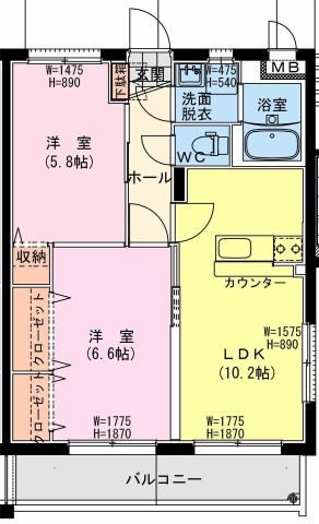 （仮称）日向・永江町2丁目マンションの間取り