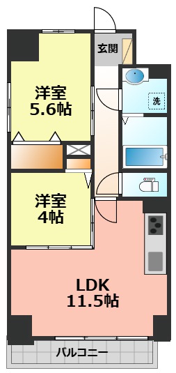 名古屋市西区幅下のマンションの間取り