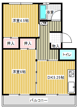 ビレッジハウス台宿1号棟の間取り