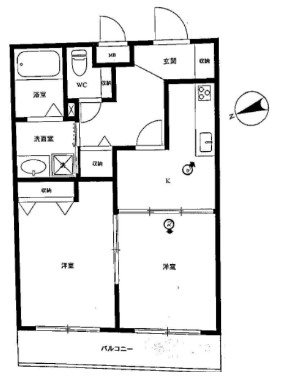 大田区中馬込のマンションの間取り