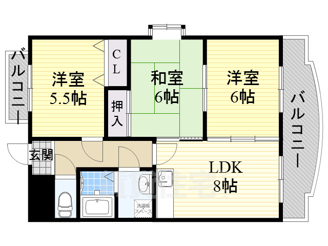 名古屋市熱田区一番のマンションの間取り