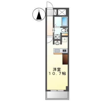 名古屋市北区元志賀町のマンションの間取り