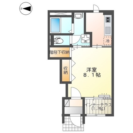 松山市余戸中のアパートの間取り