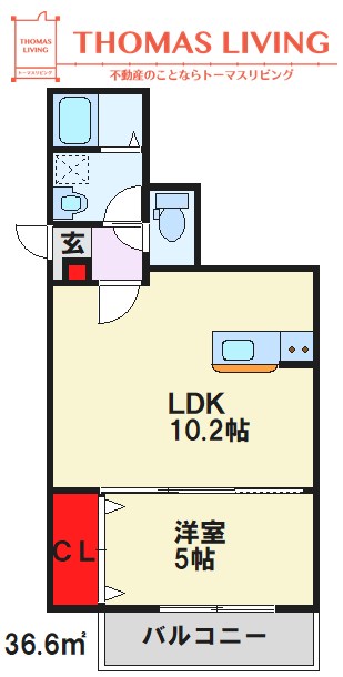 筑紫野市二日市西のアパートの間取り