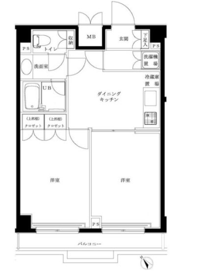 ルーブル上池台弐番館の間取り