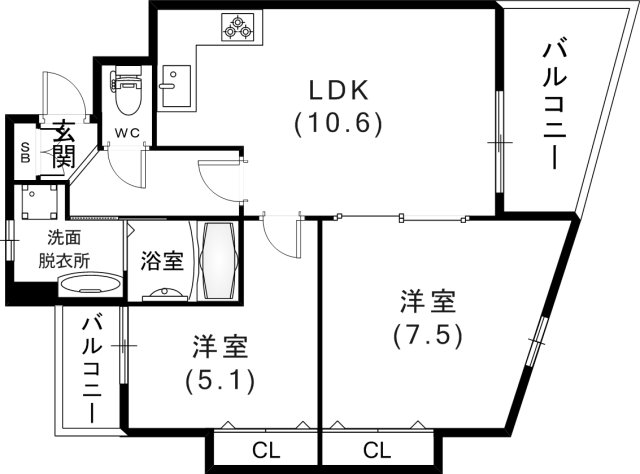 マノワール・ラ山本通の間取り