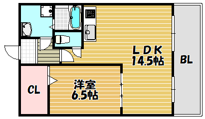 比枝コーポラス上町IIの間取り