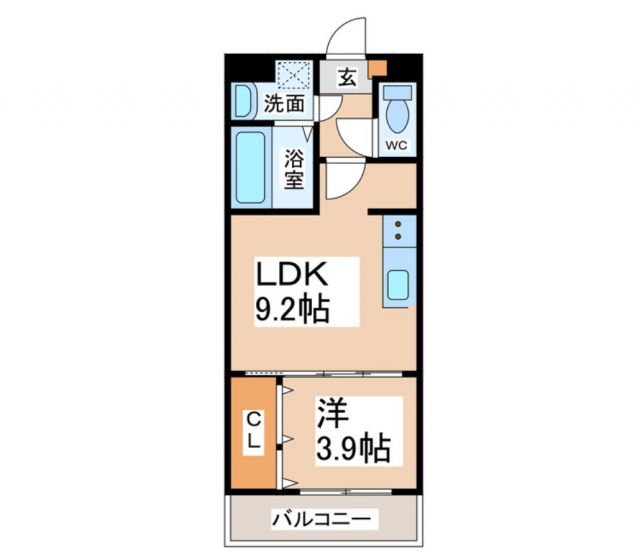 クレア大牟田駅前の間取り