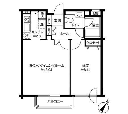 渋谷区代々木のマンションの間取り