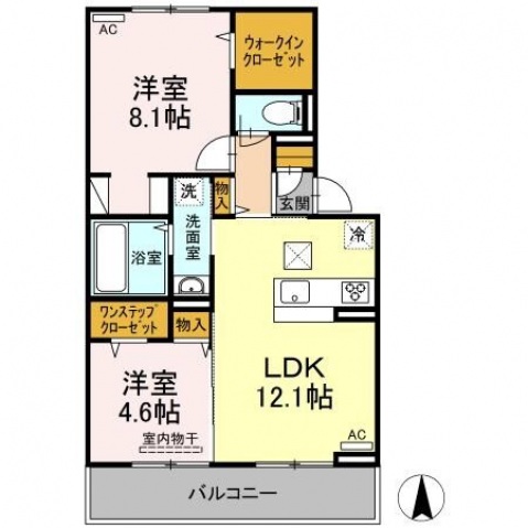 プレジデント持田　B棟の間取り