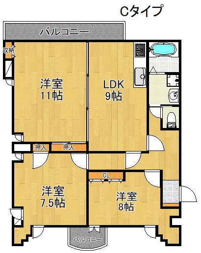 貝塚第一共立マンションの間取り