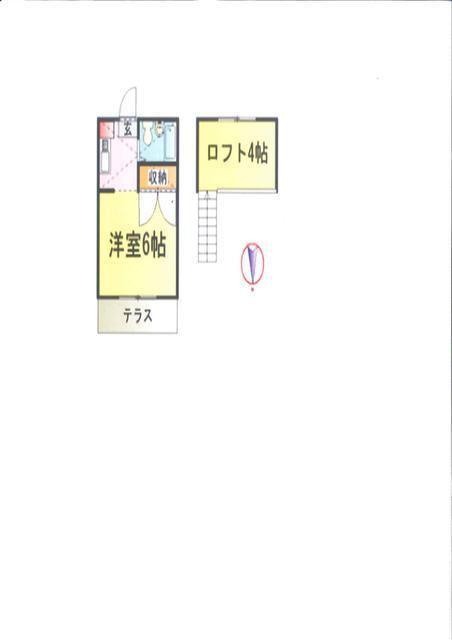 八王子市散田町のアパートの間取り