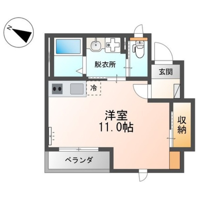 堺市西区上野芝向ヶ丘町のアパートの間取り