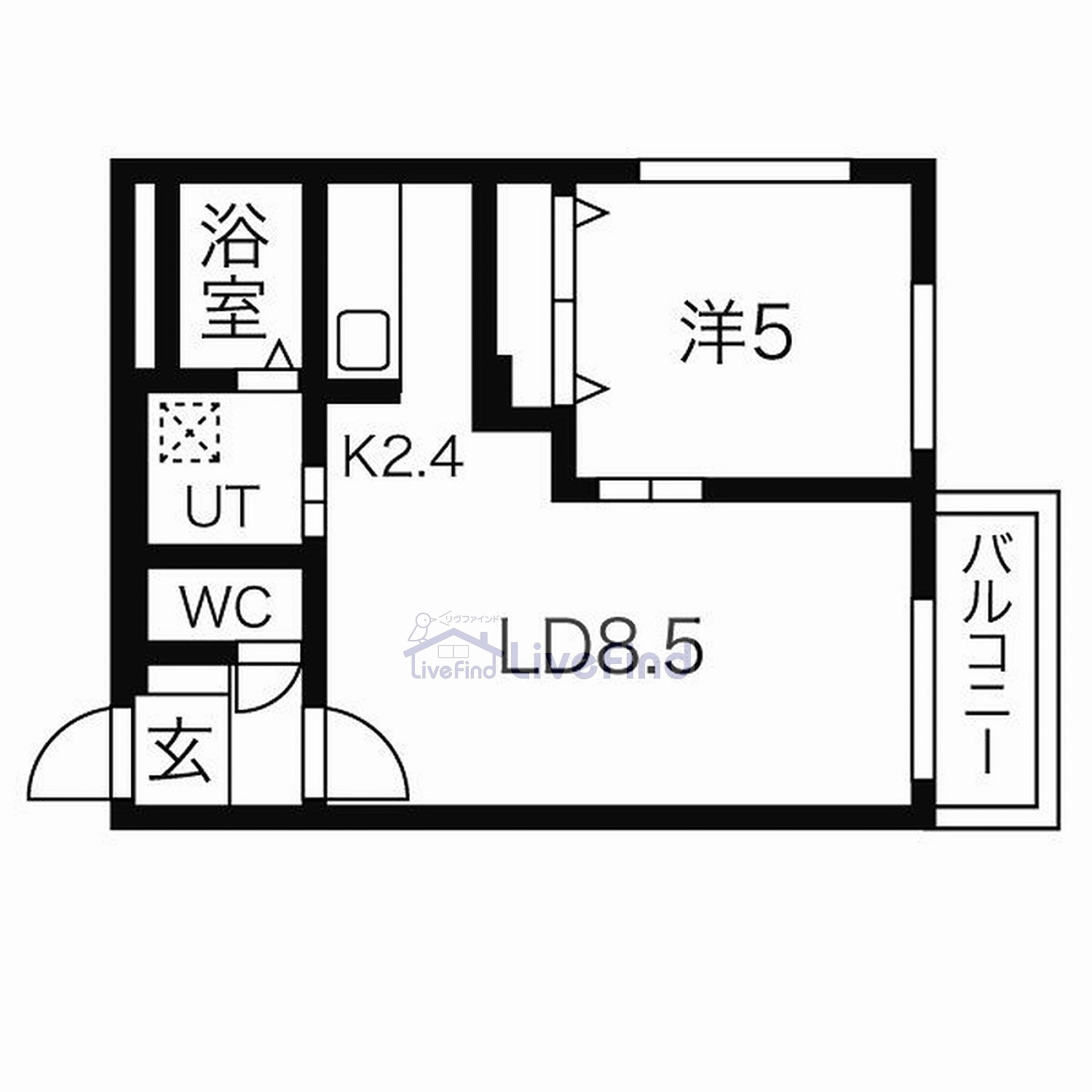 札幌市豊平区豊平八条のマンションの間取り