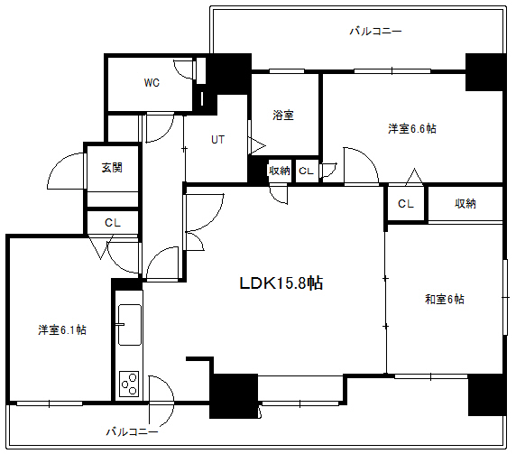 ダイアパレス医大南IIの間取り