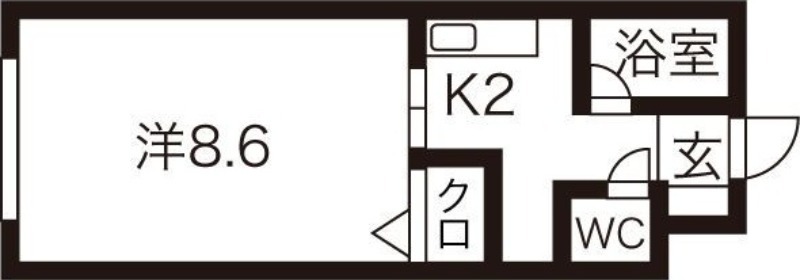 札幌市北区北二十条西のマンションの間取り