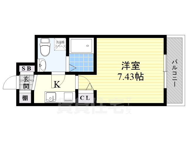 【高槻市野見町のマンションの間取り】