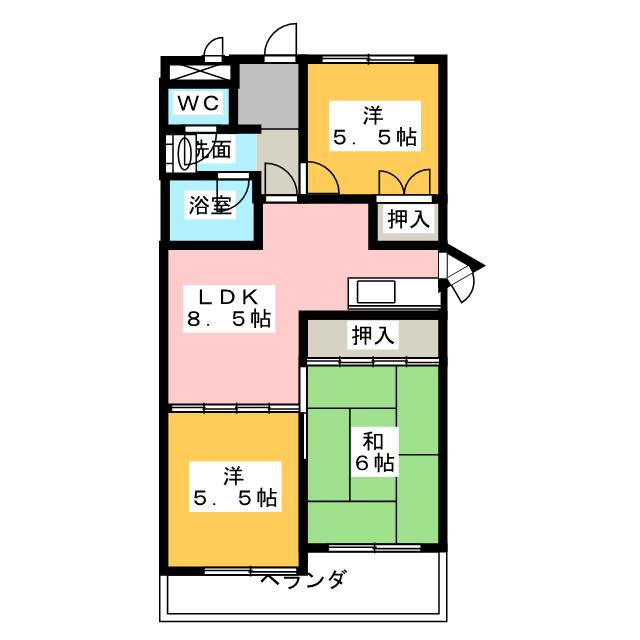 フェステ菊屋第６の間取り