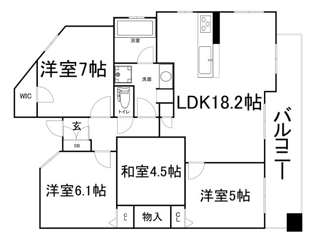 大阪市城東区野江のマンションの間取り