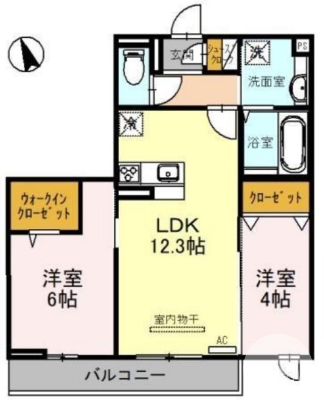 堺市中区深井水池町のアパートの間取り