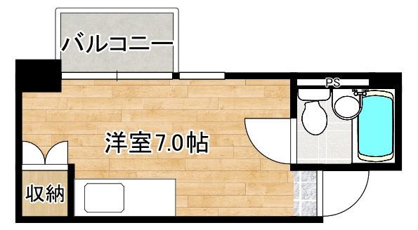 広島市南区宇品海岸のマンションの間取り