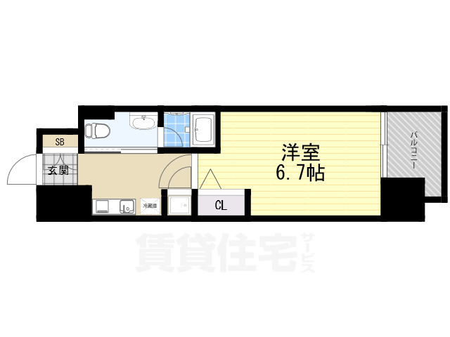 レオンコンフォート谷町六丁目の間取り