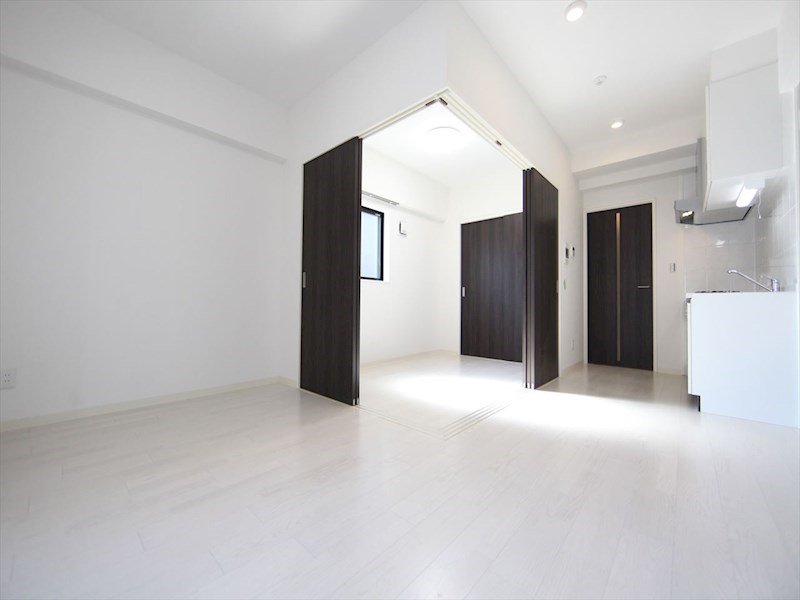 居室・リビング　ＬＤＫ11.8帖　洋室4.1帖　つなげても仕切っても使えます