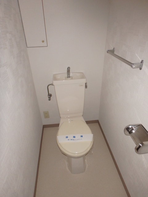 トイレ　収納棚あります
