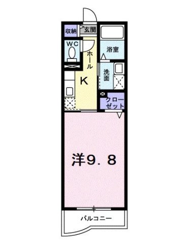 ＪＲ中央線 国立駅 徒歩13分 3階建 築21年の間取り写真