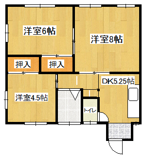 ロックあけぼの　A棟の間取り