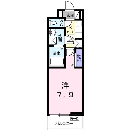 泉佐野市笠松のアパートの間取り