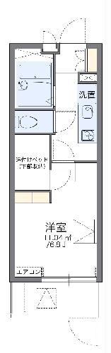 【レオパレスグリーンハイツ島崎の間取り】