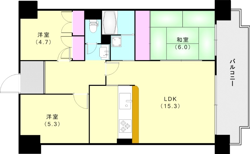 ライオンズマンション西鈴蘭台第2の間取り